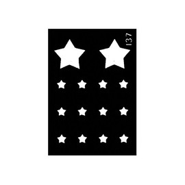 Pochoir pour le Corps format 3'' X 4'' #137 Étoiles
