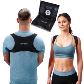 Fitnesix® Design 2022 Back Straightener Body-Dynamic, Posture Corrector for Men and Women with Elastic Movement Bands, (XL/XXL), Shoulder, Neck
