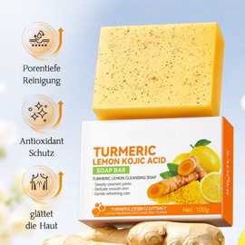 MrCuvaryas 2 x Turmeric and Kojic Acid Soap with Lemon