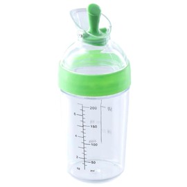 hobbyme Salad Dressing Mixer, Used To Hold Sauces, Leak Proof, Salad Seasoning Pot with Scale, Green Kitchen Seasoning Pot, Storage of Various Sauces, Salad, Tomato Sauce, Green, 8.5oz