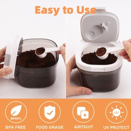 LANGMINGDE Food Storage Containers Set, 3PCS Airtight Kitchen Canister for Coffee bean, Flour, Sugar, Cereal, BPA Free Kitchen and Pantry Organization and Storage