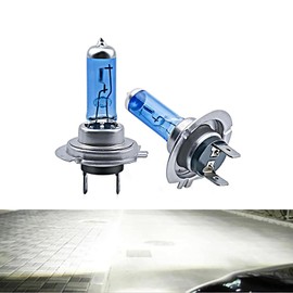 Nowkont Pack-2 Car Halogen Lamp Bulb, H7 Front Fog Light Bulb, 100W Super Bright Bulb Conversion Kit, Universal for Most Cars, Trucks and Vans (White)