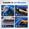 IG Window Visor for Volvo XC90 2016-2024, Rain Guard Tape-On
