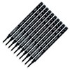 888F Pack of 10 Black Ceramic Rollerball Refills