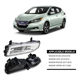 1pc Passenger Side Fog Light Assemblies For Nissa.n Rogue Sport Versa Leaf Kicks Frontier Sentra Titan Qashqai With High Performance H8 Bulbs 261556CA0A 261506CA0A NI2592141 NI2593141