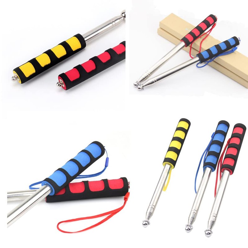 CAASFOOY 3 PCS Handheld Flagpole.Lightweight Extendable Stainless Steel Handheld Flagpole