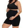 KUNINDOME Seamless Maternity Shapewear Shorts, Black, Medium