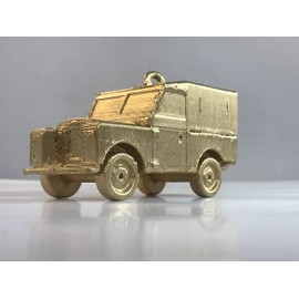 JABTEK Landrover Series 1 GOLDEN Christmas Xmas Tree Decoration Bauble (RARE)
