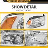 CNNELL Front Headlights Assembly Left & Right Pair w/Bulbs Compatible