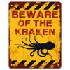 Print Crafted - Beware Of The Kraken | Funny Vintage