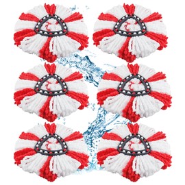 Pack of 6 Floor Mop Replacement Covers for Vileda Ultramax Mop Replacement for Vileda Mop Broom Easy to Attach Dust Mop Dirty Stains Remove Floor Cleaning