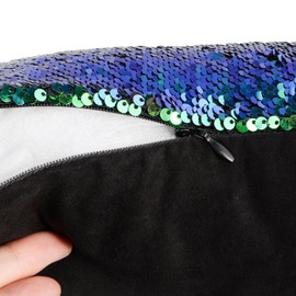 Mocofo Glitter Pillow, Set of 4 Flip Reversible Sequins Pillow Cover Magic Mermaid Sequence Pillowcase Parkly Fun Teal Gold Color Changing Decor Covers for Sofa16X16