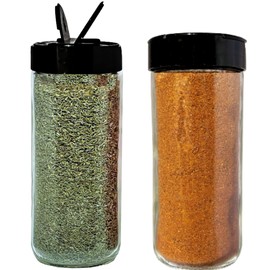 Premium Glass Spice Shakers - 16 oz Versatile Seasoning and Spice Dispenser with Sifting Lids for Popcorn, Cheese, Cinnamon, and Salt, Made in USA by JARMING COLLECTIONS