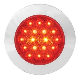 Grand General 4 Inches Fleet Red/Red 18 LED Surface Mount w/Bezel, 3 Wires
