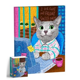 PieceRelax Puzzle Canvas Wall Art 366 Plastic Pieces for Adults - New New_Friday Mood - Unique Gift & Home Décor with Jigsaw Puzzle Artwork for Living Room Bedroom [HN1433]