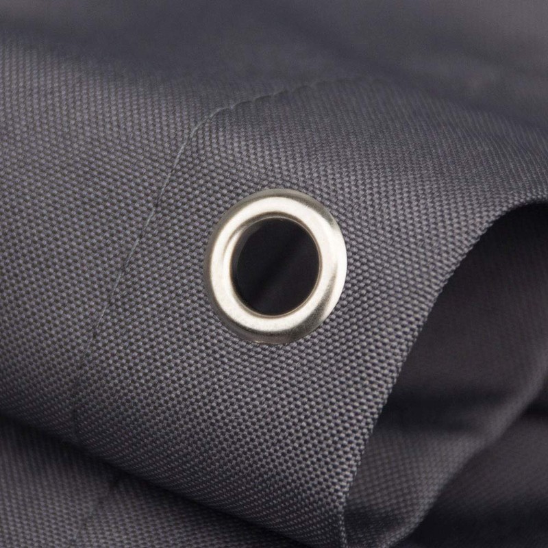 Homehold Charcoal Grey Shower Curtain With Hooks, 180cm Wide By