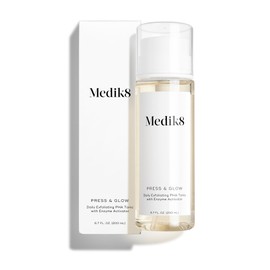 Medik8 Press and Glow Daily Exfoliating PHA Tonic with Enzyme Activator - Polyhydroxy Acid Face Toner - Gentle and Cleansing Face Tonic - 6.7 oz