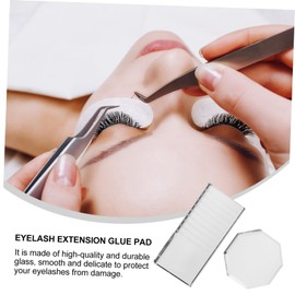 Outanaya Glass Eyelash Stand Kit Lash Extension Tools 2pcs Pads for Salons