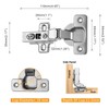 Chibery 2 PCS Inset Soft Close Hinges, Clip ON Plate