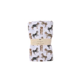 Mud Pie Baby Dog Breed Swaddle Blanket, Australian Shepherd, 47" x 47", Aussie