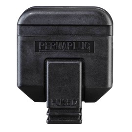 Permaplug UK 3 Pin Mains Plug. 13 Amp Heavy Duty Black/Orange/White HDPT13B-01 (Black)