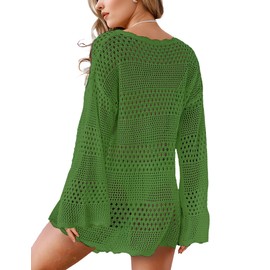 Buauty Womens Swimsuit Coverup Crochet Swimwear Bikini Bathing Suits Swim Cover Ups 2024 Summer Beach Dress Vacation Outfits