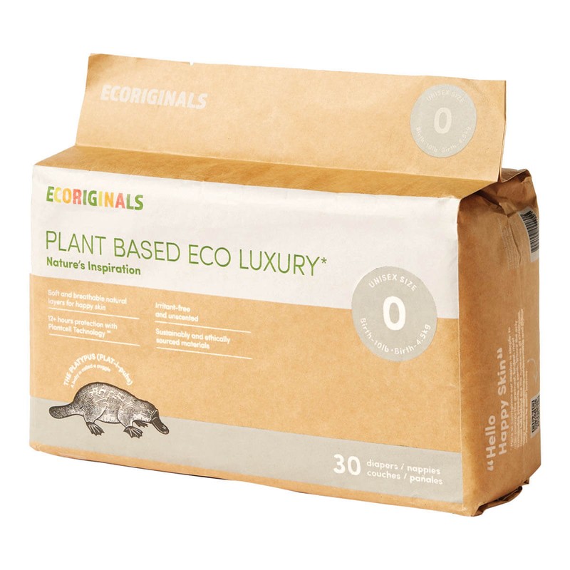 Ecoriginals Eco Nappies - True Newborn, 30 Pack - Size