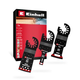 Original Einhell Multitool Set 3 Pieces (Plunge Saw Blades, HCS, BIM, Chip Removal, PTFE Coating)