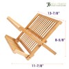 Totally Bamboo – Escurreplatos plegable, capacidad extragrande para máximo almacenamiento,
