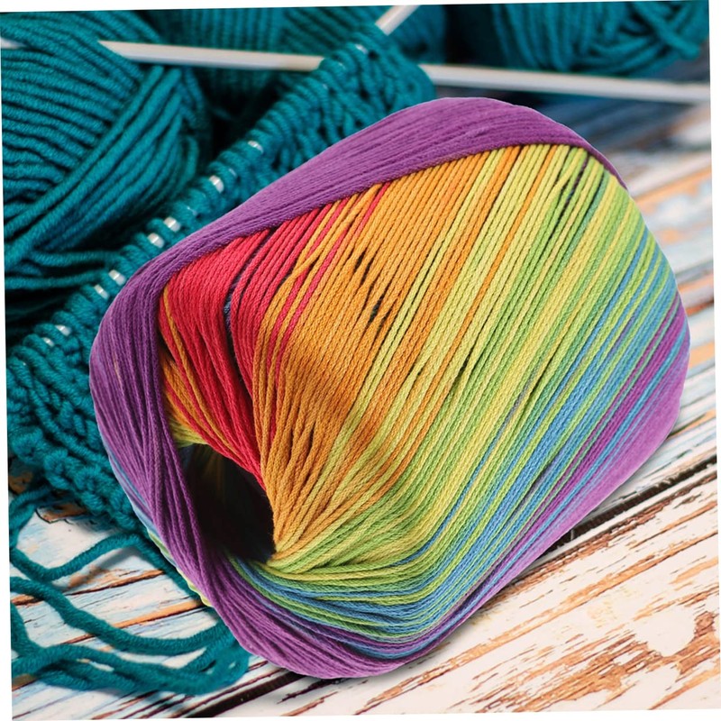 Tofficu Crafts Crochet Yarn Pack Hand Dyed Lace Thread for
