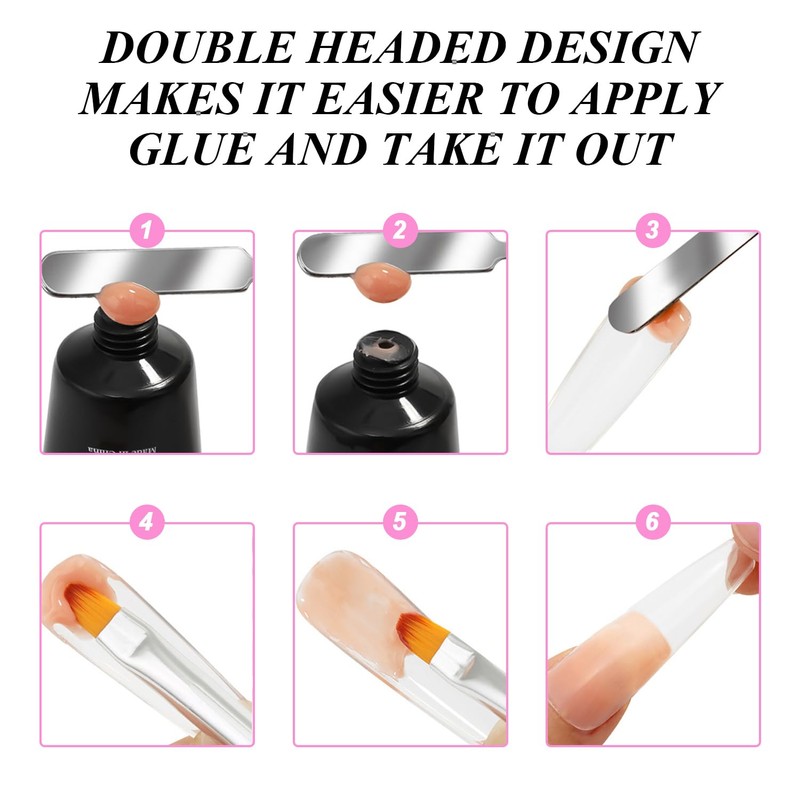4 Pieces Of Double-Head Manicure Tools, Nail Smudge Brush, Multi-Function