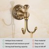 PEONYBATH Antique Bronze Brass Bath Towel Hooks, Wall Mounted Bathroom