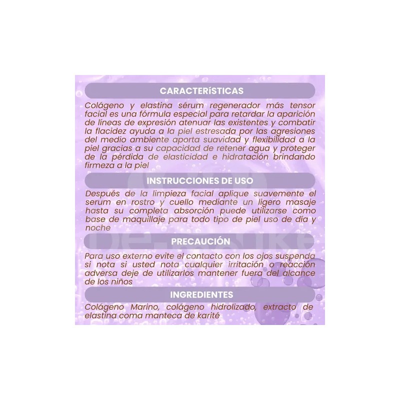 Suero RUBRIAL Colágeno y Elastina 125ml Antiarrugas Hidratante Facial