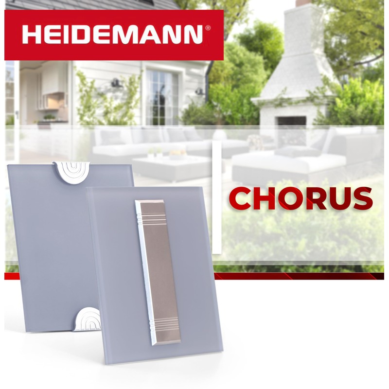 HEIDEMANN Türklingel Chorus - elektronische Haustürklingel - Mehrklanggong - rauchglas