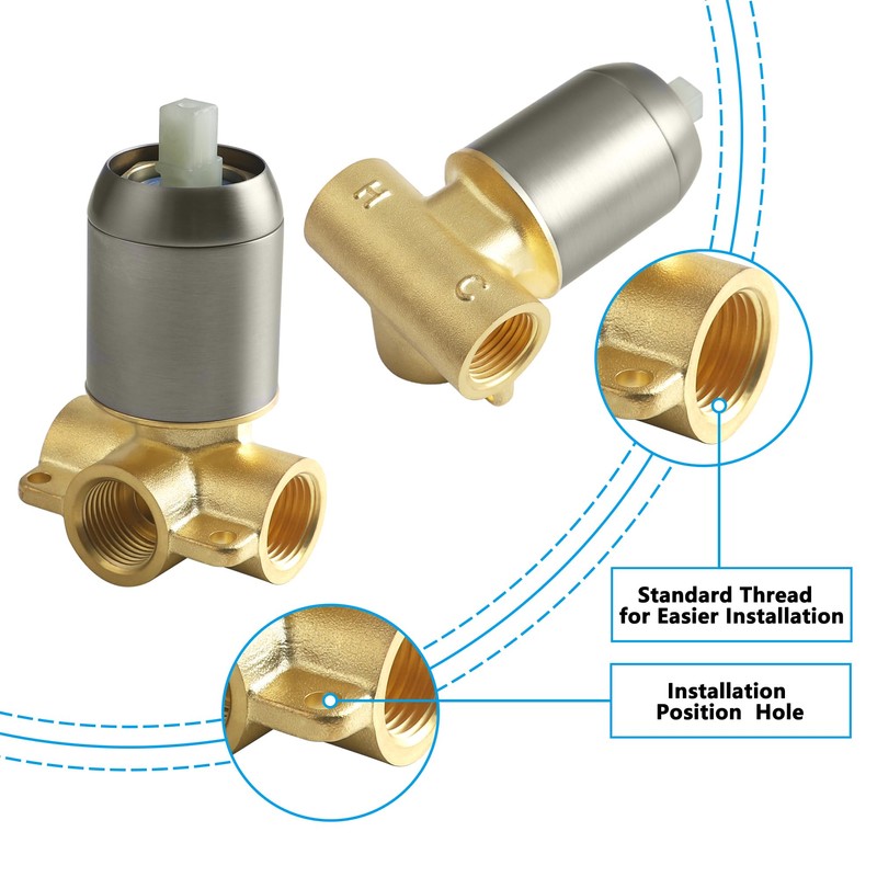 DOLGABA Shower Valve Handle Single Function Shower Mixer Valve Kit