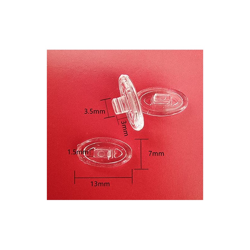 NicelyFit Clear Push-on Snap-in Nose Pads for Oakley Eyeglass Frames
