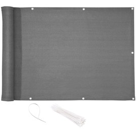 CelinaSun Privacy Screen, Balcony Fence Protector, Polyester (PEs), High-Density Polyethylene (HDPE), Polyrattan with Cable Ties or Wire Rope Plant Pouches