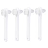 MERRYHAPY 4pcs Double- Cleaning Toothbrushes Portable Ergonomic and Shine Material