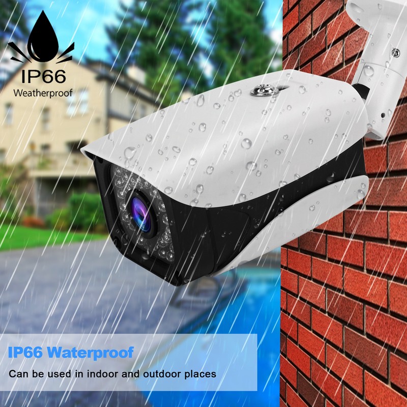 Indoor Outdoor Security Camera HD 1080P 2MP IP66 Waterproof Infrared