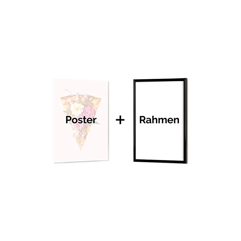 artboxONE Poster with Black Frame 45 x 30 cm Floral