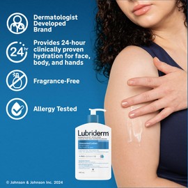 Lubriderm Lubriderm Unfragranced Moisturizing Hand and Body Lotion, 480ml