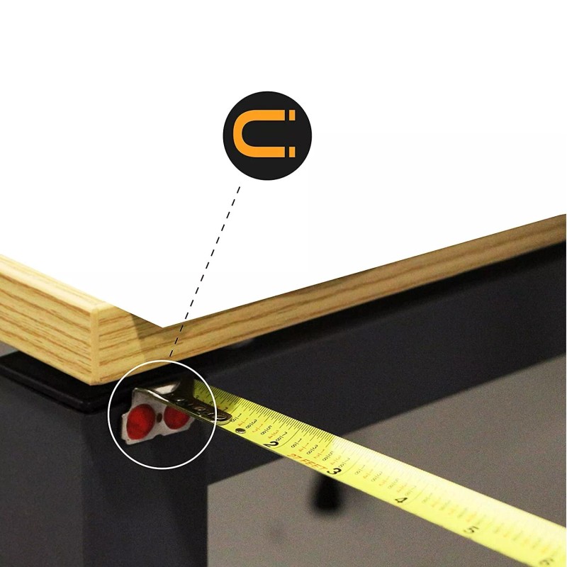 MULWARK 26Ft Measuring Tape Measure Inch Metric Scale Both-Side Metal