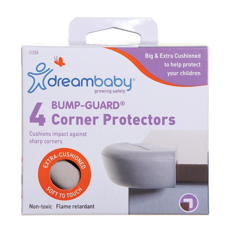 Dreambaby Bump-Guard Corner Protectors, Grey (Pack of 4)