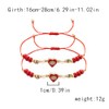 ZMJK Adjustable Heart Beaded Bracelet 2pcs Love Eye Braided Bracelet