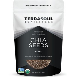 Terrasoul Superfoods Organic Black Chia, 16 oz - Chia Seeds | Superseed Boost for Energy & Wellness