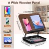 Book Stand for Reading, Wooden Cookbook Stand with Storage