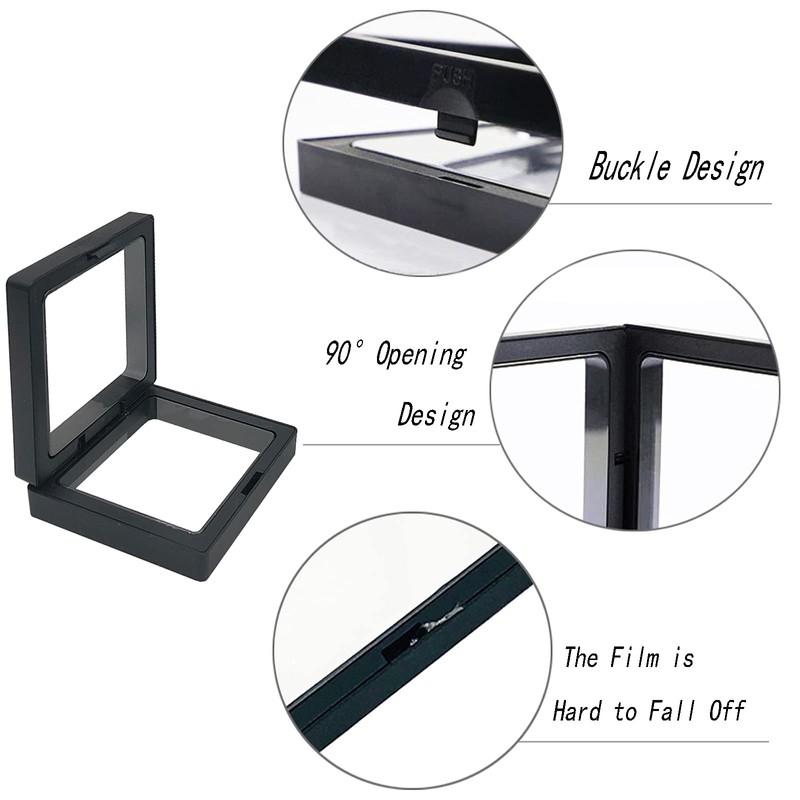 Eterspr Pack of 8 3D Floating Display Cabinets, Jewellery Organiser