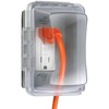 TayMac MM510C Single-Gang Horizontal/Vertical Weatherproof Receptacle Cover, 3.75 Inches Deep,