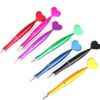 JKJF Pack of 8 Heart-Shaped Ballpoint Pens, Heart-Shaped Gel Pen,