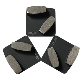 Diamond Concrete Grinding Discs for Husqvarna Redi-Lock, Hard Bond, Set of 3, 30/40 Grit